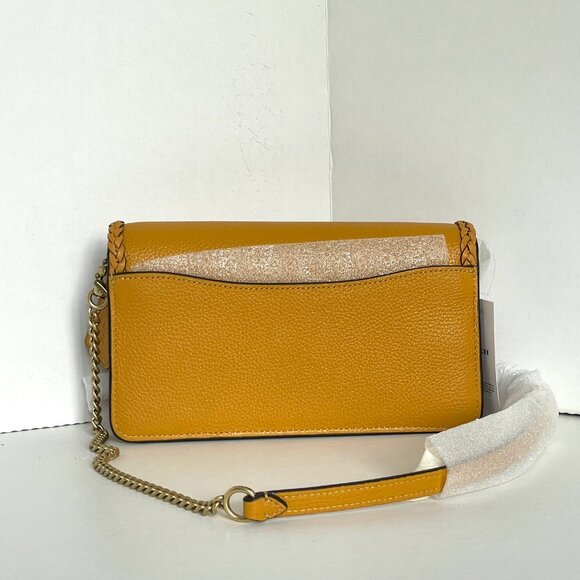 Coach Tabby Chain Clutch Braided Buttercup Leather CJ863 Crossbody Chain ORGPKG - Picture 3 of 14